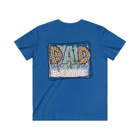 Dad Life is the Best Life Men's Fitted V - Neck Short Sleeve Tee