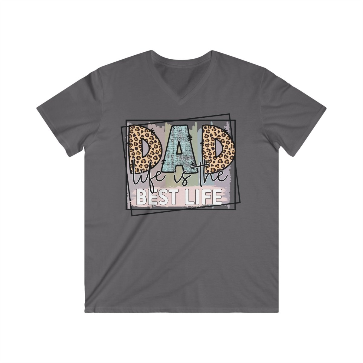 Dad Life is the Best Life Men's Fitted V-Neck Short Sleeve Tee