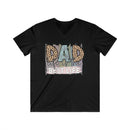 Dad Life is the Best Life Men's Fitted V - Neck Short Sleeve Tee