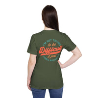 Difficult USA - Made Unisex Short - Sleeve Jersey T-Shirt