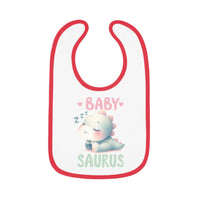 Dino Dreams Baby Contrast Trim Jersey Bib