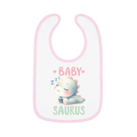 Dino Dreams Baby Contrast Trim Jersey Bib