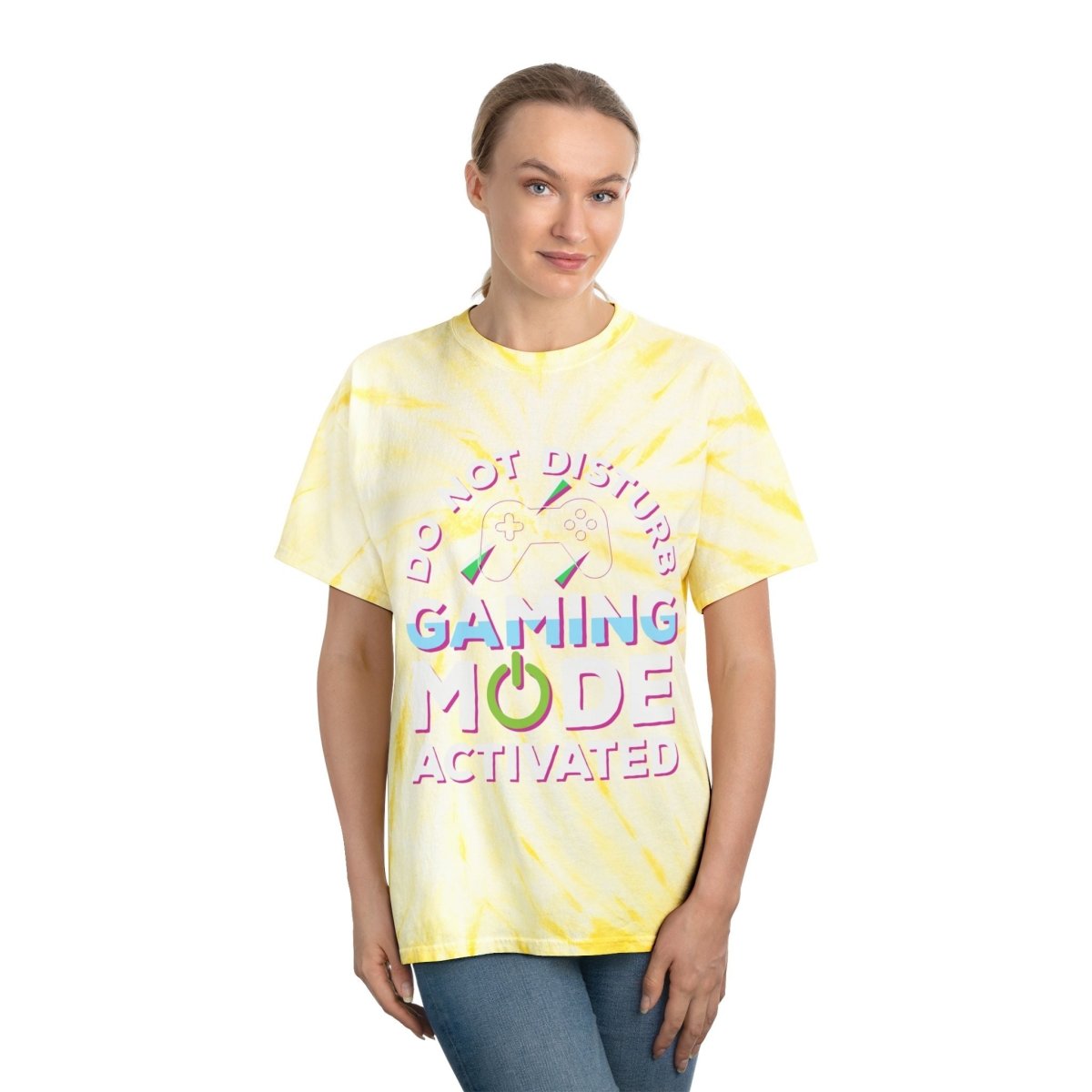 Do not Disturb Gaming Mode Activated Tie - Dye Tee, Cyclone