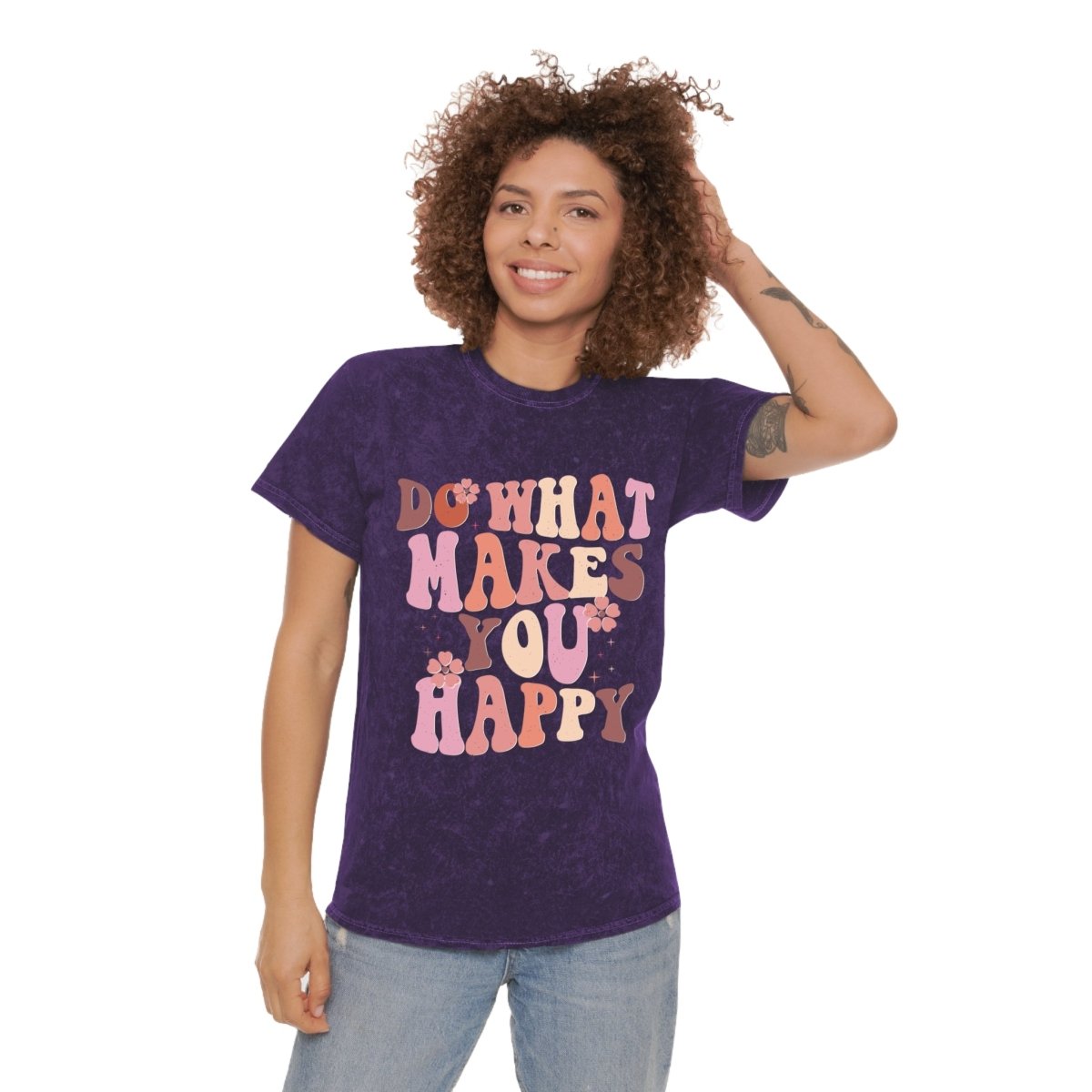 Do What Makes You Happy Unisex Mineral Wash T-Shirt