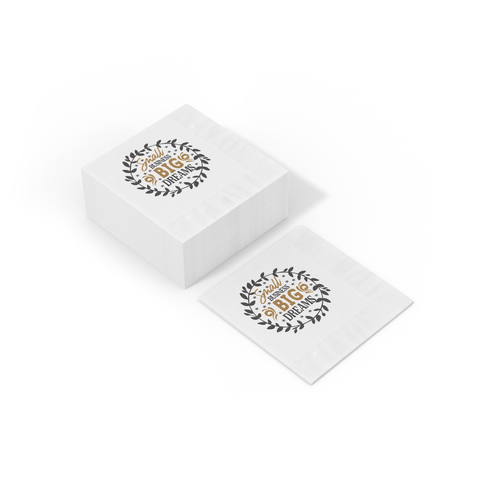 Dream Weaver White Coined Napkins