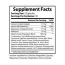 Supplement facts label for Printify natural sleep supplement with melatonin and herbal blend ingredients