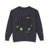 eco-friendly witch sweatshirt Printify charcoal crewneck with This Witch Prefers Mojitos lime slices and mint leaves design