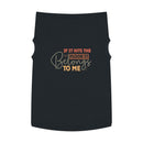 Black dog tank top with If it hits the floor it belongs to me print eco-friendly pet tank top for small dogs