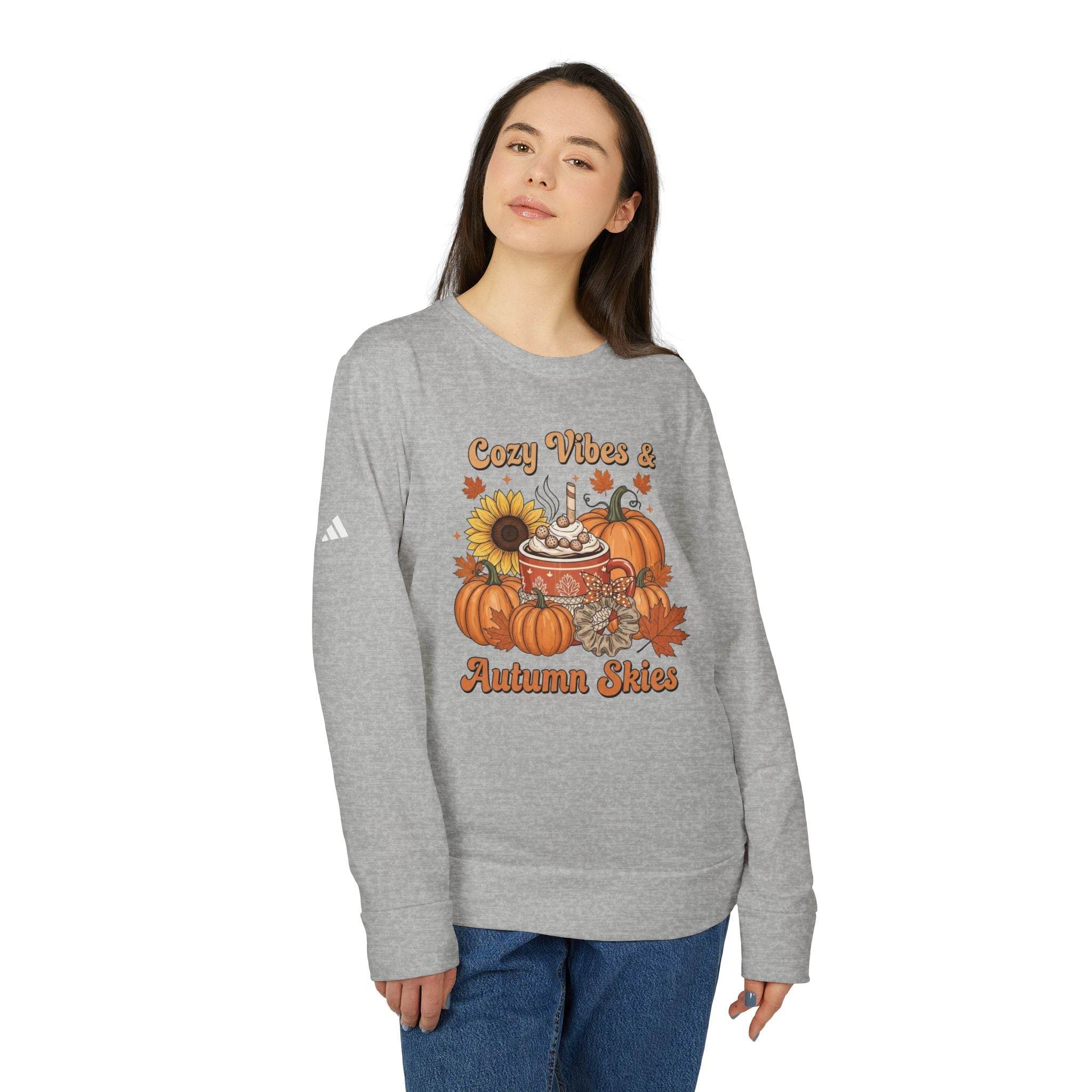 Cozy Autumn Adidas Unisex Fleece Crewneck Sweatshirt