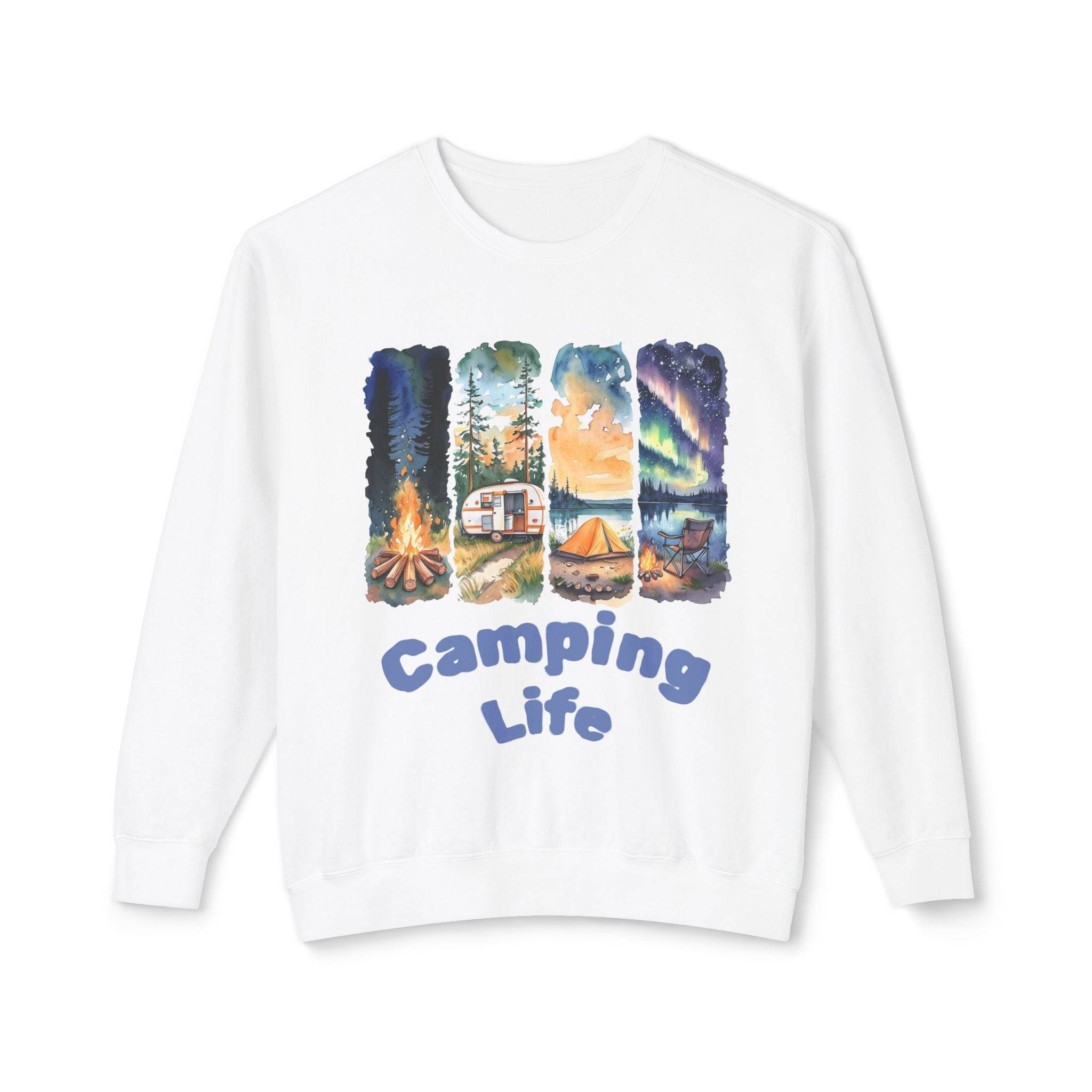 Camping Life Unisex Lightweight Crewneck Sweatshirt