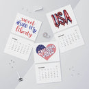 Printify eco-friendly American wall calendar 2025 with patriotic designs and monthly pages