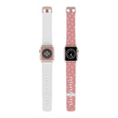 Printify eco-friendly Apple Watch band in white and pink with pattern accessories for Apple Watch