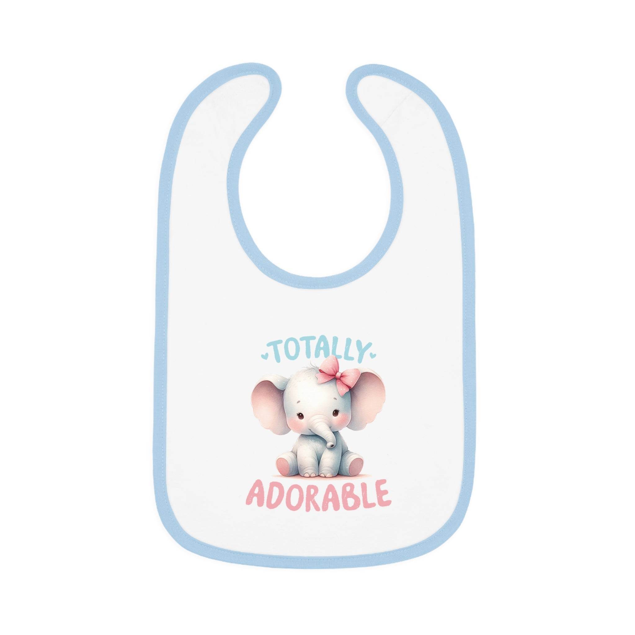 Totally Adorable Baby Contrast Trim Jersey Bib