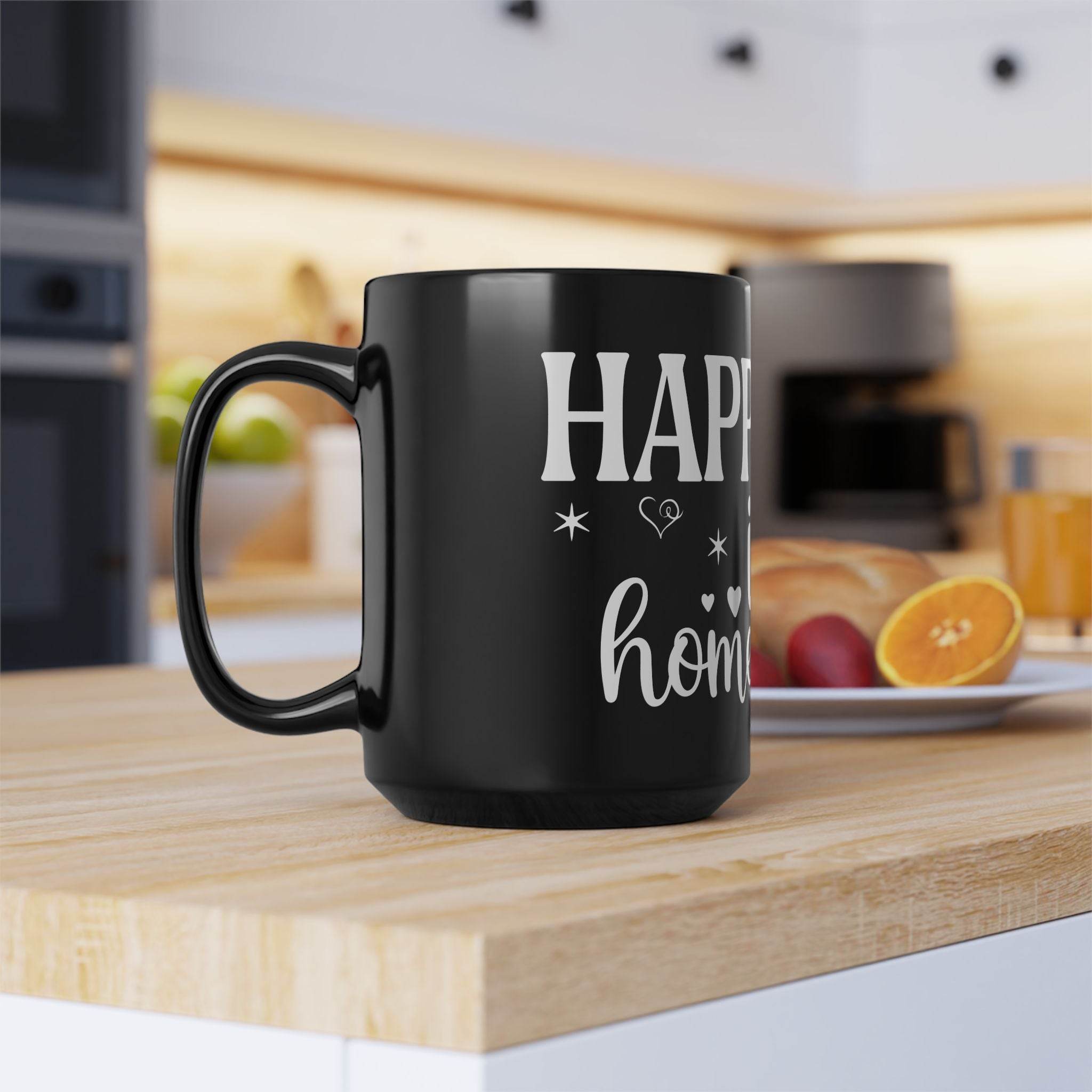 Happiness is Homemade Black Mug - 15oz
