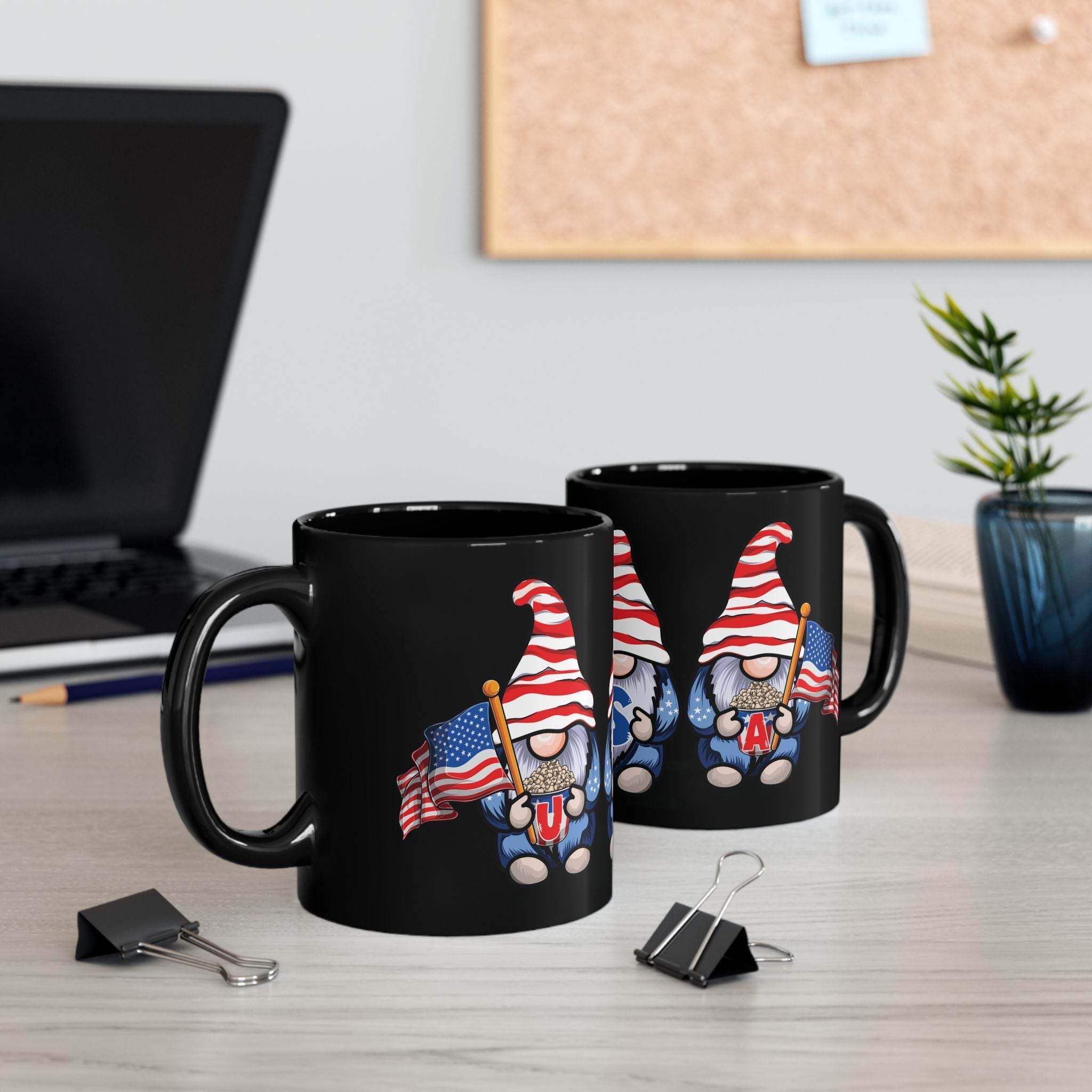 Gnome-ing for America Black Mug (11oz-15oz)