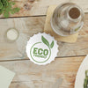 Printify eco-friendly bottle opener with green leaf design on rustic wooden table