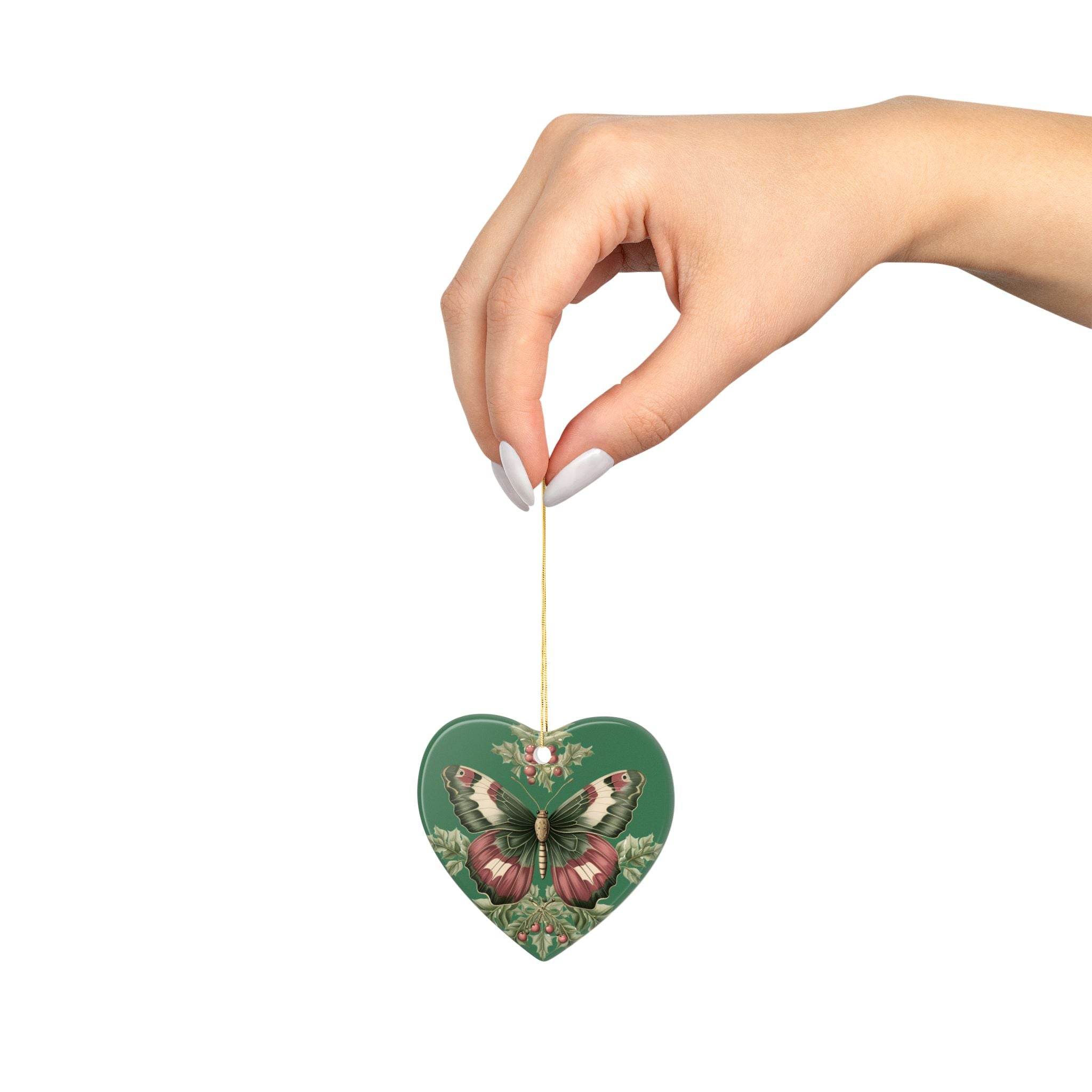 Festive Butterfly Ceramic Ornaments 2-Side Print