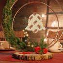 Eco-friendly Christmas ornaments bell-shaped decoration with gingerbread print hanging on wreath by Printify