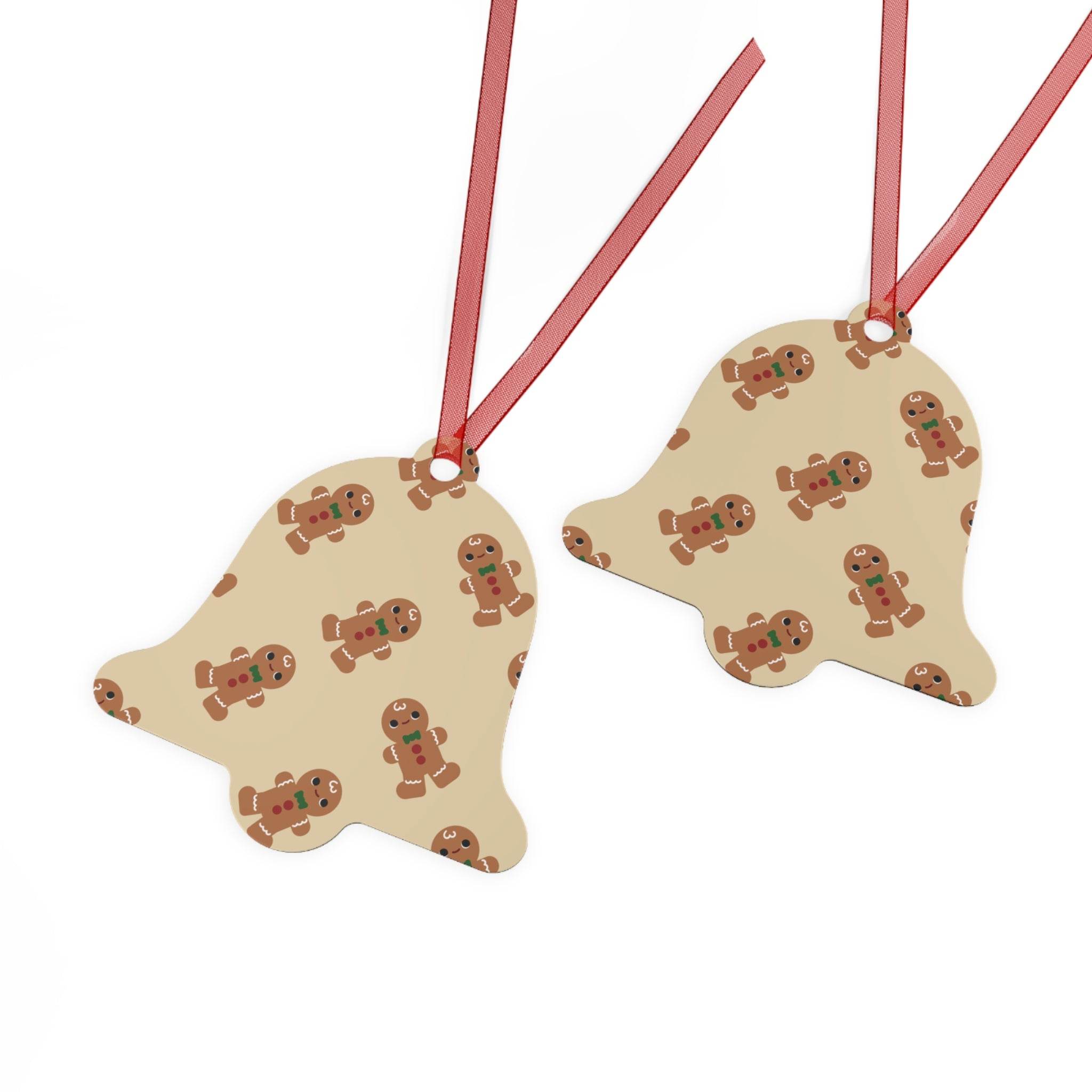 Gingerbread Gang Christmas Metal Ornaments