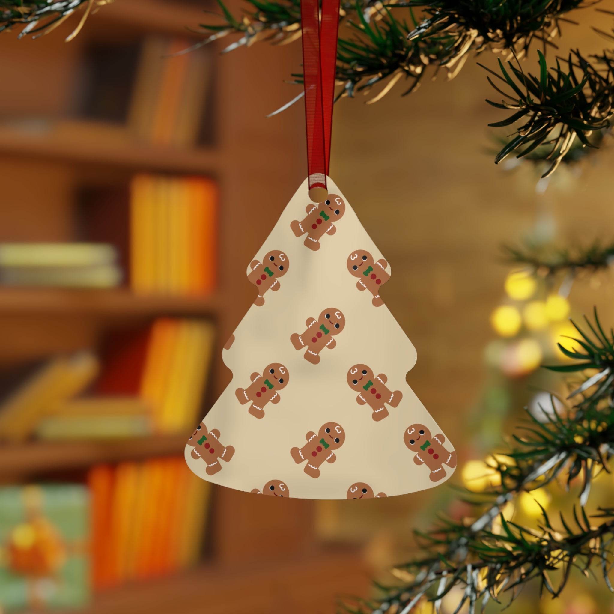 Gingerbread Gang Christmas Metal Ornaments