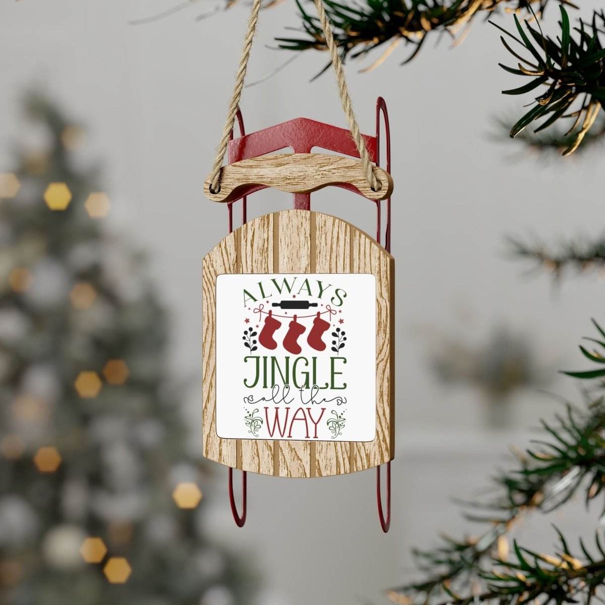 Christmas Eco-Friendly Sled Ornaments