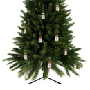 Green Christmas tree decorated with eco-friendly Christmas ornaments from Printify in jar shapes