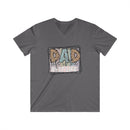 Printify eco-friendly dad t-shirt in gray with best life graphic and leopard print accents