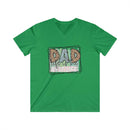 Green eco-friendly dad t-shirt by Printify with dad best life graphic and leopard print accents