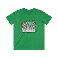 Green eco-friendly dad t-shirt by Printify with dad best life graphic and leopard print accents