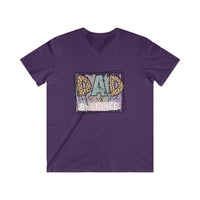Printify purple eco-friendly dad t-shirt with dad life best life graphic design