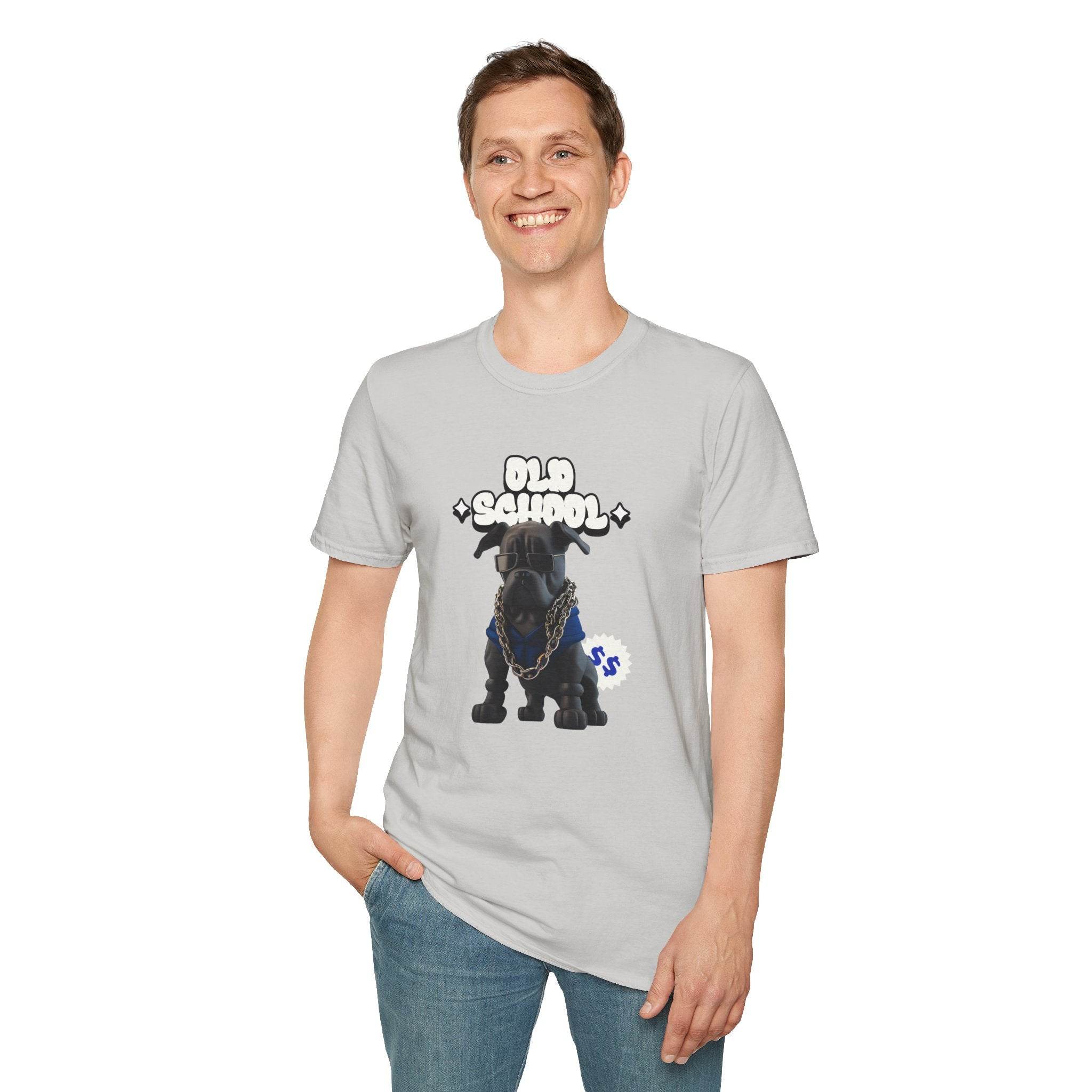 Old School Dog Unisex Softstyle T-Shirt