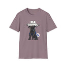 Printify eco-friendly dog t-shirt with old school bulldog graphic and gold chain design