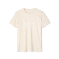 Printify cream-colored eco-friendly fashion tee with The New Beginnings Social Club text design