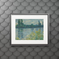Printify eco-friendly fine art prints poster featuring a framed impressionist landscape painting