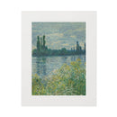 Printify eco-friendly fine art prints featuring impressionist landscape with river and greenery