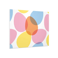 Printify home decor wall art on eco-friendly foam board with colorful abstract shapes
