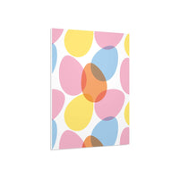 Printify home decor wall art on eco-friendly foam board with colorful overlapping oval shapes