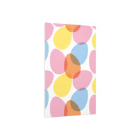 Printify home decor wall art with colorful overlapping shapes on eco-friendly foam board