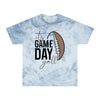 Printify eco-friendly game day t-shirt with football graphic and it's game day yall text on light blue background