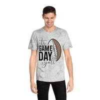 Printify eco-friendly game day t-shirt with football graphic and It’s Game Day Y’all text