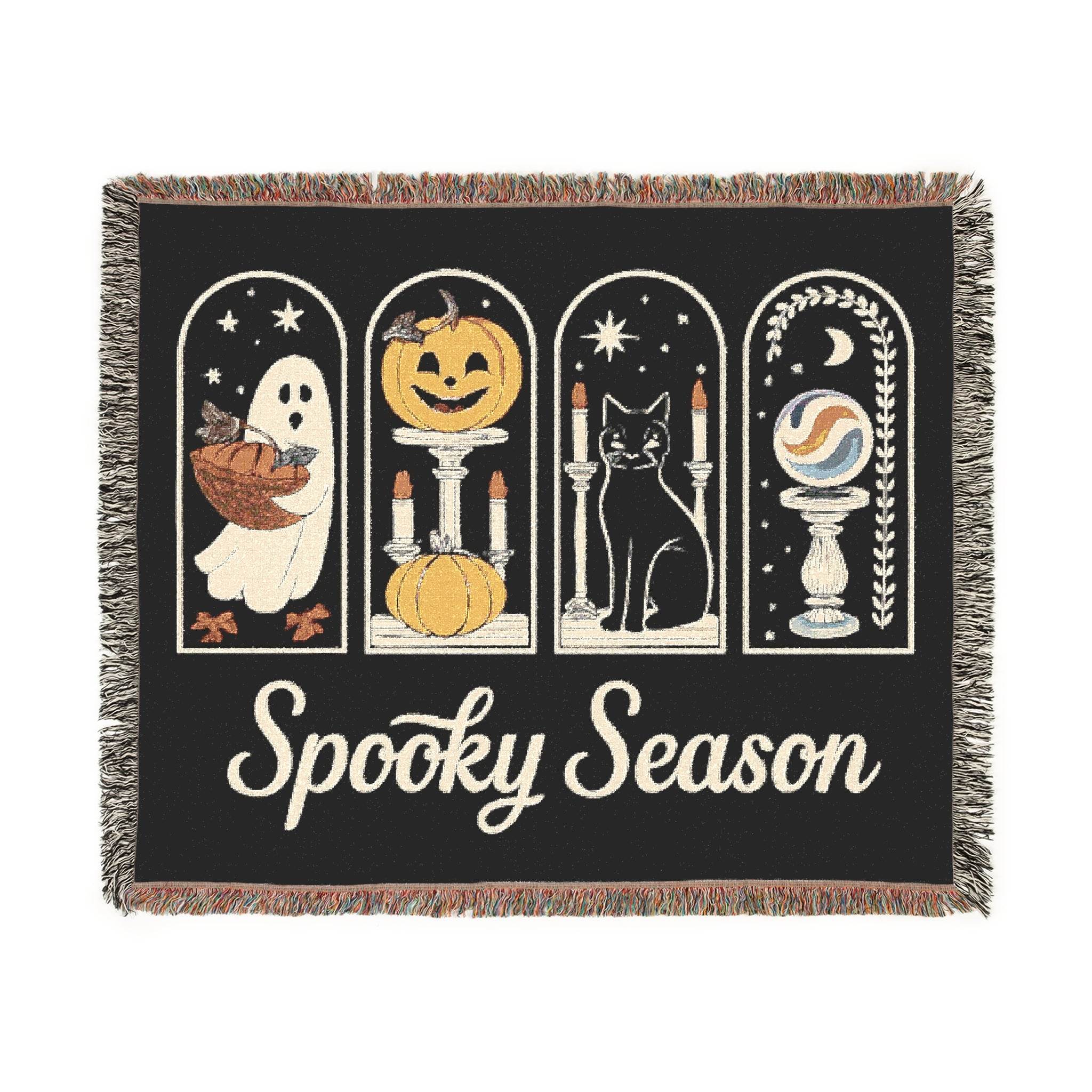 Spooky Season Halloween Woven Blanket
