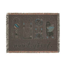 Printify eco-friendly Halloween blanket with spooky cat pumpkin ghost and seasonal design