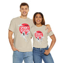 Printify eco-friendly Halloween shirt featuring spooky season ghost design worn by man and woman