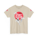 Printify eco-friendly Halloween shirt with spooky ghost design and red moon graphic