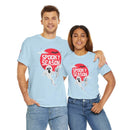 Printify eco-friendly Halloween shirt featuring spooky season ghost design on light blue T-shirts