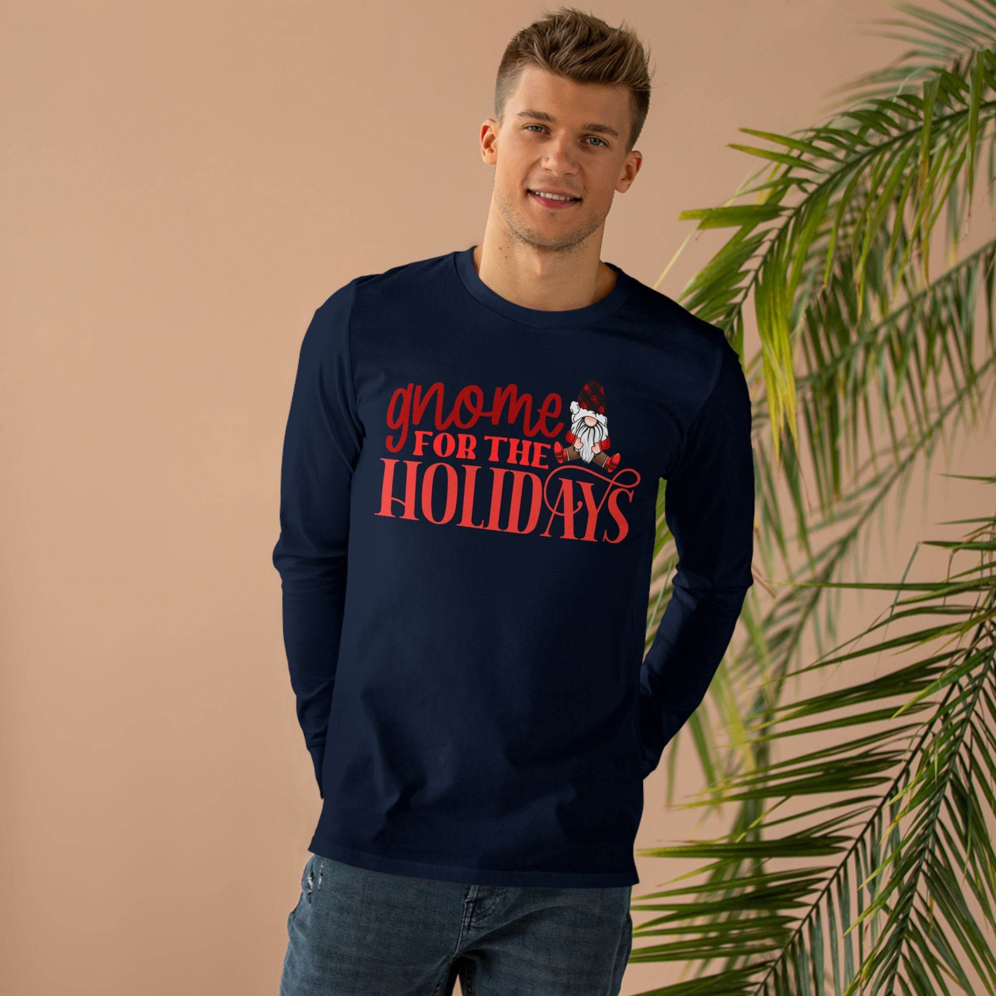 Gnome for the Holidays Men's Base Longsleeve Tee