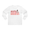 White long sleeves eco-friendly holiday shirt for men with gnome for the holidays design