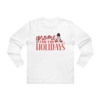White long sleeves eco-friendly holiday shirt for men with gnome for the holidays design