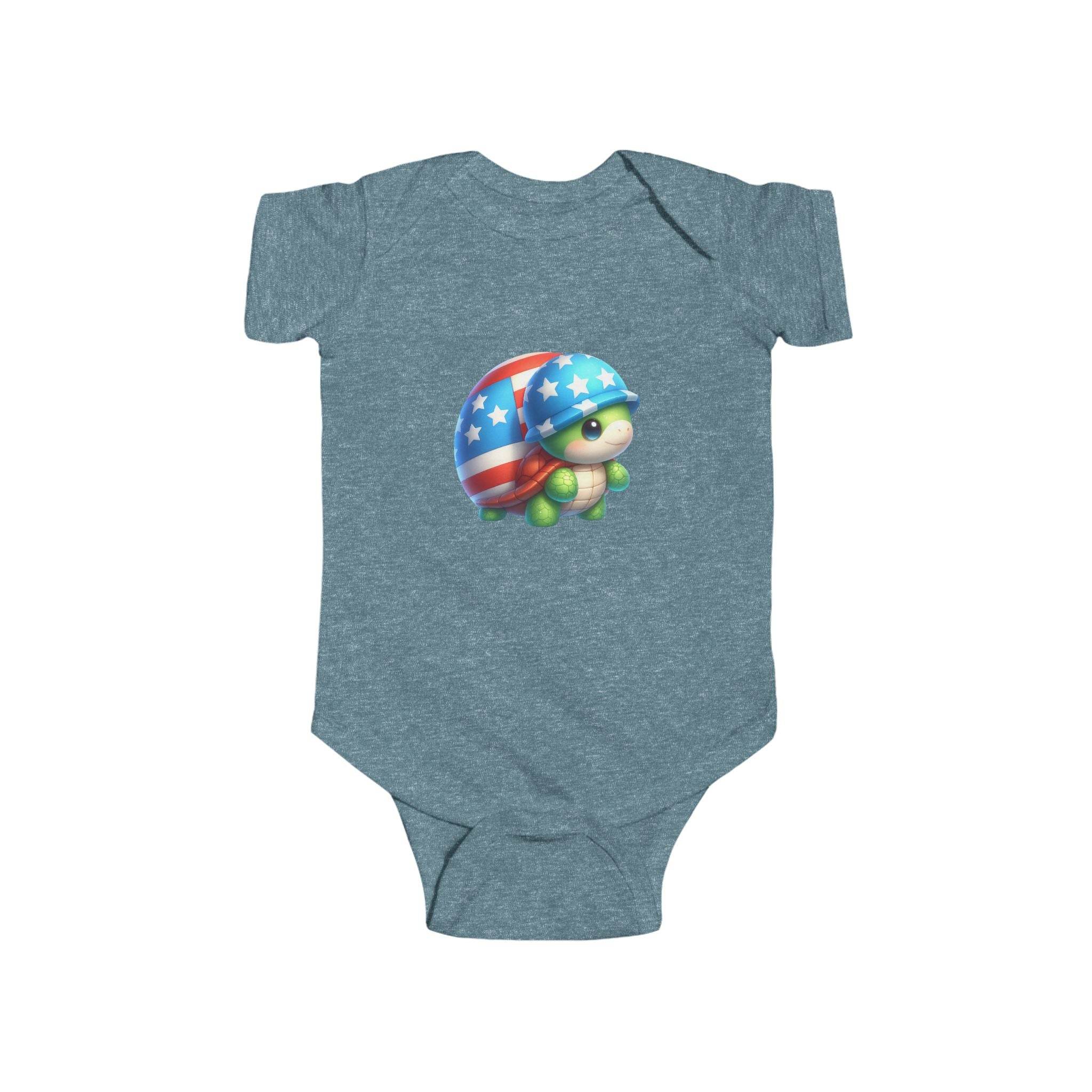 Tiny Turtle Big Patriot Infant Fine Jersey Bodysuit