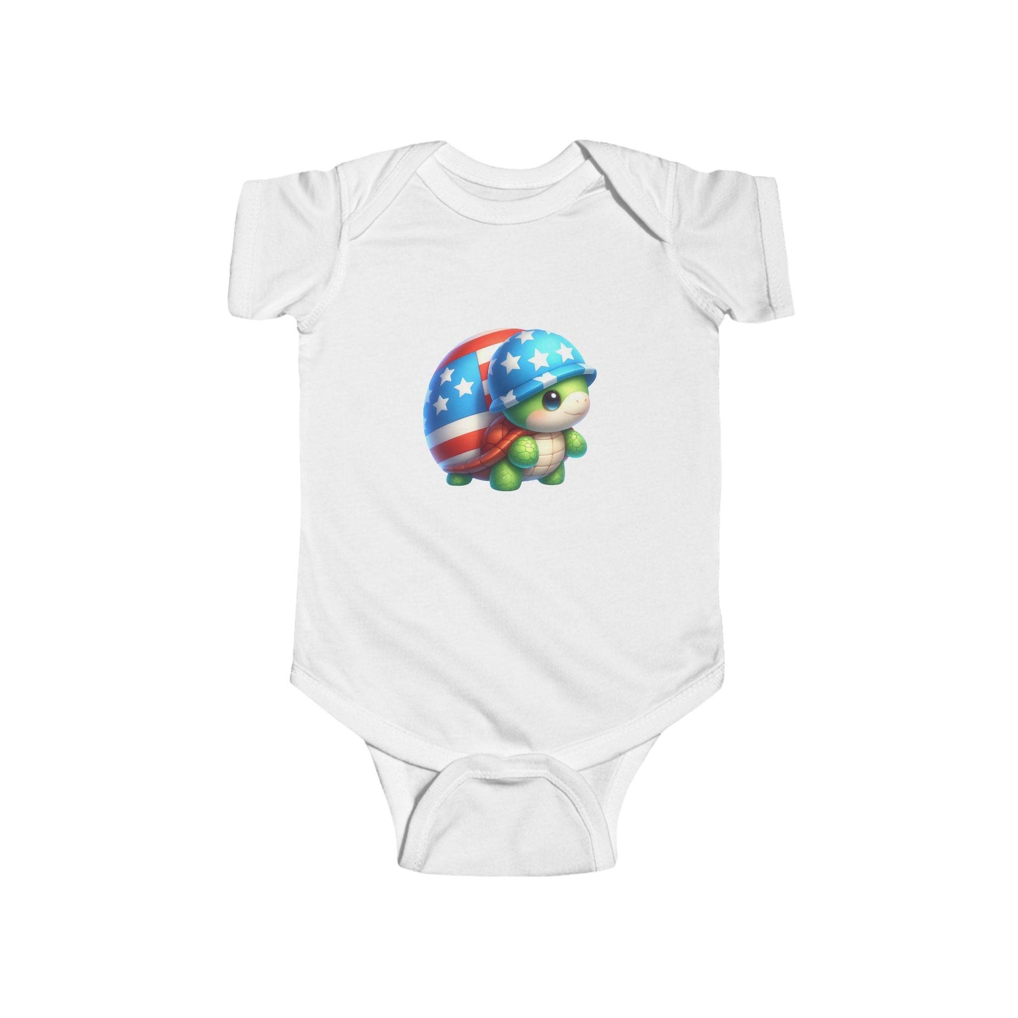 Tiny Turtle Big Patriot Infant Fine Jersey Bodysuit